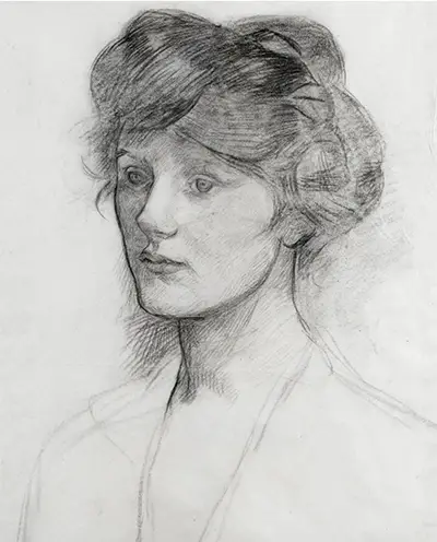 Portrait of a Lady, possibly Mrs Alexander Puleston Henderson John William Waterhouse